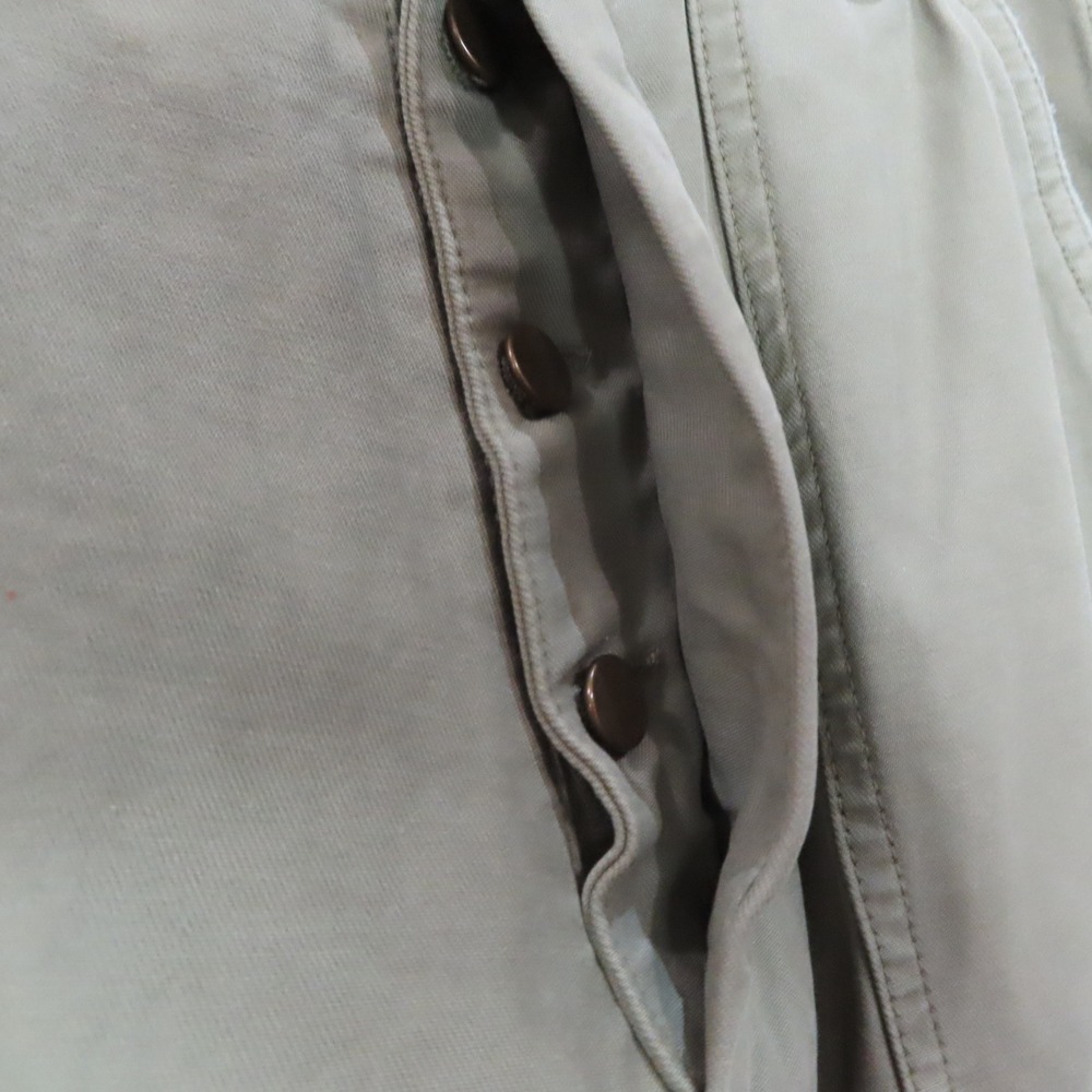 Etienne Marcel Drop Crotch Utility Pants Olive Green Distressed Cropped 25 Lux - Picture 8 of 16